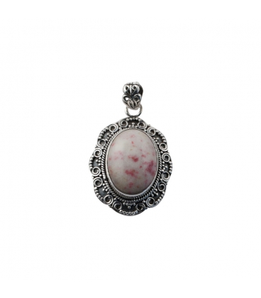 PENDENTIF INDE, ARGENT BRODÉ ET CINNABAR, FEMME 