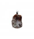 INDIAN PENDANT, SILVER AND GEODE DRUZZY,FOR WOMEN