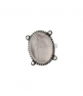 BAGUE INDIENNE EN ARGENT, BOULES ET QUARTZ ROSE, POUR FEMME 