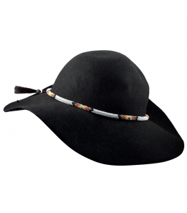 "BIJOU" POUR CHAPEAU, ORIGINE NAVAJO, PERLES TISSÉES, HOMME-FEMME