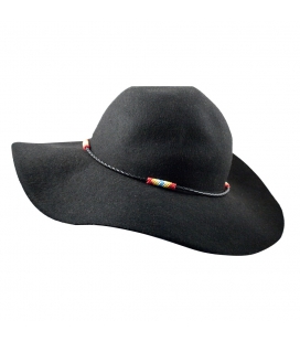 "BIJOU" POUR CHAPEAU, ORIGINE NAVAJO, PERLES TISSÉES, HOMME-FEMME