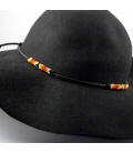 "BIJOU" POUR CHAPEAU, ORIGINE NAVAJO, PERLES TISSÉES, HOMME-FEMME