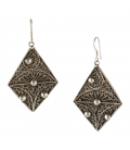 Big Berber Earrings, Embroidered Silver,for women and girls