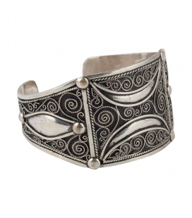 LARG SILVER BERBER CUFF, FOR WOMEN AND MEN