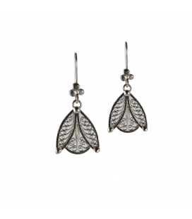 BOUCLES D'OREILLES BERBÈRES EN FILIGRANE D'ARGENT , POUR FEMME ET ENFANT 