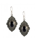  Tuaregs Earrings, Embroidered Silver and Onyx, women and girls