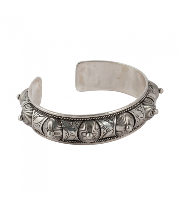 Bracelet Argent Touareg, bracelet femme berbère argenté