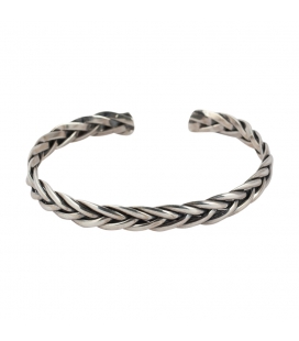 BERBER BRAID 3 WIRE BRACELET, SILVER, FOR WOMEN AND MEN