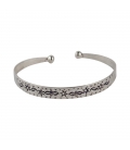 TUAREG CUFF, STAMPED SILVER, FOR WOMEN AND MEN