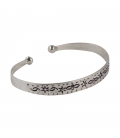 TUAREG CUFF, STAMPED SILVER, FOR WOMEN AND MEN