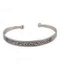 TUAREG CUFF, STAMPED SILVER, FOR WOMEN AND MEN