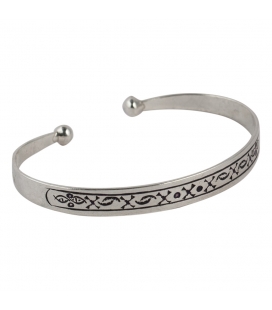 TUAREG CUFF, STAMPED SILVER, FOR WOMEN AND MEN