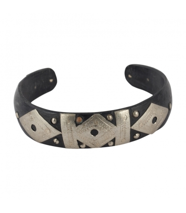 BRACELETS AFRICAINS FINS EN ARGENT ET CORNE, POUR FEMME ET ENFANT