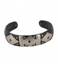 BRACELETS AFRICAINS FINS EN ARGENT ET CORNE, POUR FEMME ET ENFANT