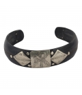 BRACELETS AFRICAINS FINS EN ARGENT ET CORNE, POUR FEMME ET ENFANT