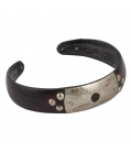 THIN AFRICAN BRACELET, SILVER AND HORN, FOR WOMEN AND GIRKS 