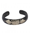 THIN AFRICAN BRACELET, SILVER AND HORN, FOR WOMEN AND GIRKS 