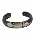 BRACELETS AFRICAINS FINS EN ARGENT ET CORNE, POUR FEMME ET ENFANT