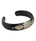 THIN AFRICAN BRACELET, SILVER AND HORN, FOR WOMEN AND GIRKS 