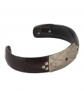 BRACELETS AFRICAINS FINS EN ARGENT ET CORNE, POUR FEMME ET ENFANT