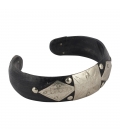 BRACELETS AFRICAINS FINS EN ARGENT ET CORNE, POUR FEMME ET ENFANT