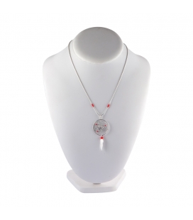 Collier "Liquid Silver", Dream Catcher Araignée, Argent et perles, pour femme et enfant