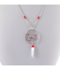 Collier "Liquid Silver", Dream Catcher Argent et araignée, pour femme et enfant