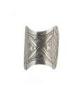 BAGUE TOUAREG GRAVEE EN ARGENT, COLLECTION AFRIQUE, HOMME OU FEMME