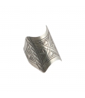 BAGUE TOUAREG GRAVEE EN ARGENT, COLLECTION AFRIQUE, HOMME OU FEMME