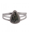 Bracelet Banditas Créations en Argent et Jaspe, fait main, pour femme
