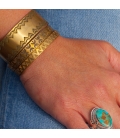 Banditas Creations 2 bars Bracelet, handstamped brass, for women