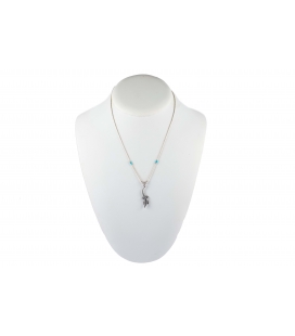 Collier "Liquid Silver" Caïman, Argent et Turquoise, pour femme et enfant