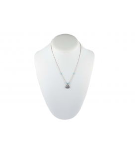 Collier "Liquid Silver" Grenouille, Argent et Turquoise, pour femme et enfant