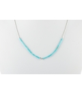 Collier "Liquid Silver", Argent et Turquoise, pour femme et enfant