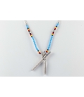 Collier "Liquid Silver" Calumé de la Paix, Argent et perles de rocaille, pour femme et enfant