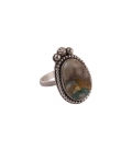 SL Bijoux creations ring, Nacozari Turquoise on stamped Silver, women and men