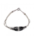 BRACELET AMERINDIEN NAVAJO "LIQUID SILVER" 5 RANGS, en argent, pour FEMME ET ENFANT 