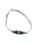 BRACELET AMERINDIEN NAVAJO "LIQUID SILVER" 5 RANGS, en argent, FEMME ET ENFANT 