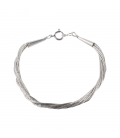 BRACELET AMERINDIEN NAVAJO "LIQUID SILVER" 10 RANGS, en argent, FEMME ET ENFANT 
