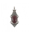 LONG PENDENTIF TOUAREG en Argent et Cornaline, pour femme et enfant