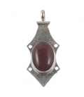 LONG PENDENTIF AFRICAIN en Argent et Cornaline, pour femme et enfant