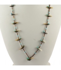 COLLIER PUEBLO 15 FETICHES "OISEAUX", PAR HECTOR GOODLUCK, PIERRES VERITABLES, POUR HOMME et FEMME 