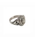 BAGUE INDIENNE EN ARGENT ET PETITE DENTRITE POUR HOMME ET FEMME 