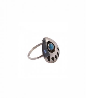 Bague Navajo, pattes d'Ours en Argent, femme et enfant