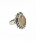 BAGUE EN ARGENT ET QUARTZ RUTILE, COLLECTION INDE