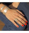 BAGUE EN ARGENT ET QUARTZ RUTILE, COLLECTION INDE