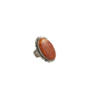  Native American Navajo Ring, Spiney Oyster and Silver 925, for women