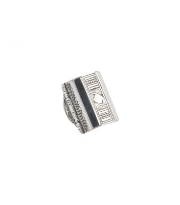 GROSSE BAGUE TOUAREG GRAVEE, COLLECTION AFRIQUE, POUR HOMME OU FEMME