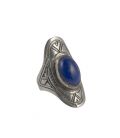 BERBER WOMAN RING, SILVER AND ONYX CABOCHON