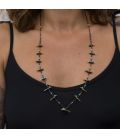 COLLIER PUEBLO 15 FETICHES "OISEAUX", PAR HECTOR GOODLUCK, PIERRES VERITABLES, POUR HOMME et FEMME 